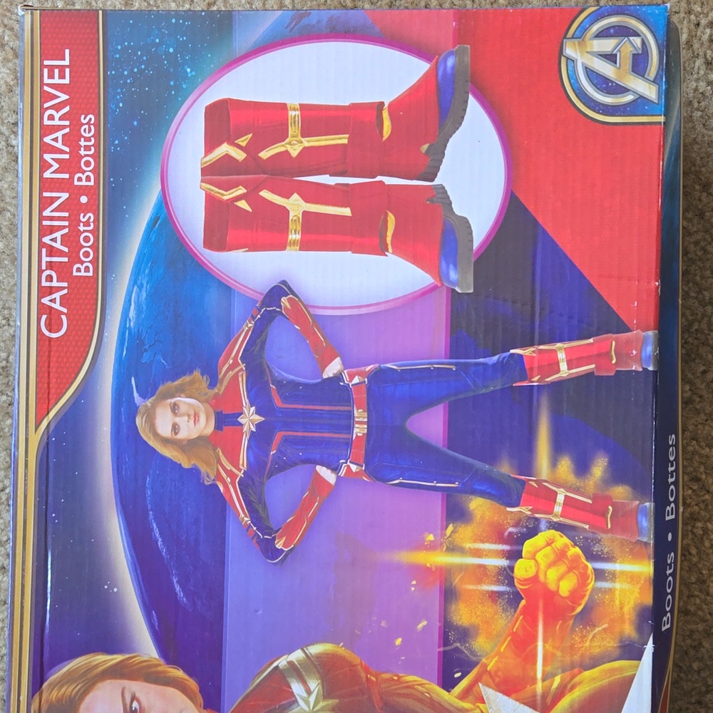 Captain Marvel cosplay avenger boots US 6